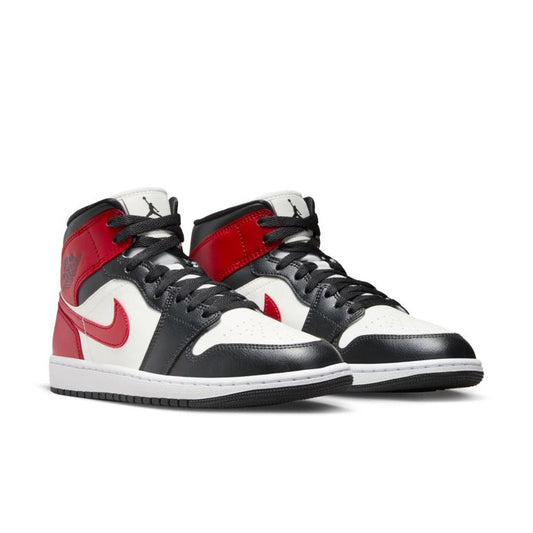 WMNS AIR JORDAN 1 MID SAIL GYM RED